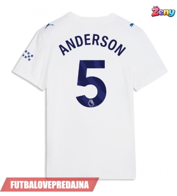 Lacne Ženy Futbalové dres Manchester City Elliot Anderson #5 2026-27 Krátky Rukáv - Tretina